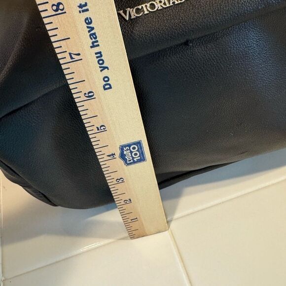 VICTORIA’S SECRET Limited Edition Logo Backpack Purse Bag Black Faux Leather - Picture 10 of 10